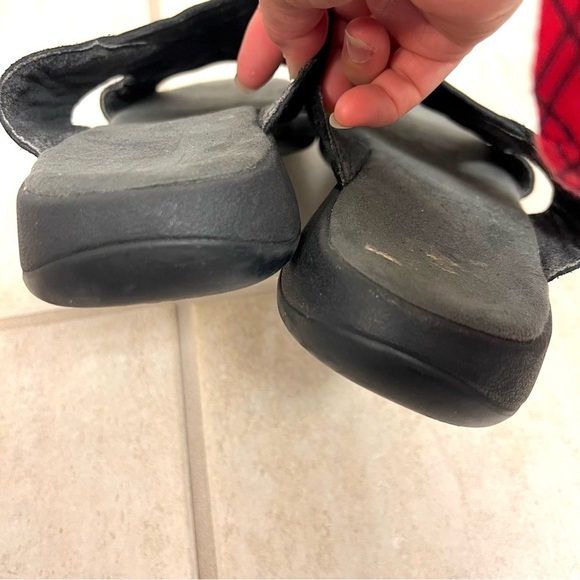 SBICCA casual slip-on black suede leather sandals cushioned comfy women’s 10M - Picture 7 of 9